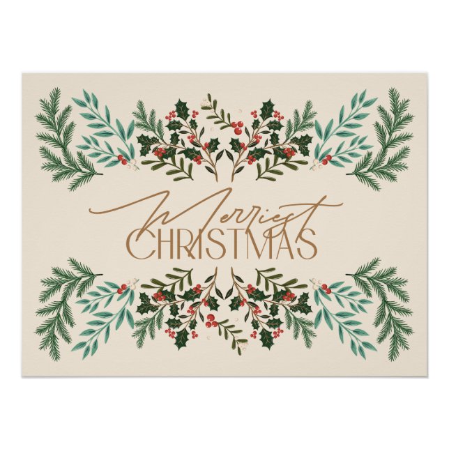 Enchanting Classic Elegance Christmas Holiday Poster (Front)