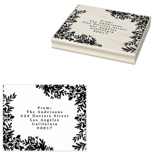 Enchanting Classic Elegance Christmas Holiday Rubber Stamp