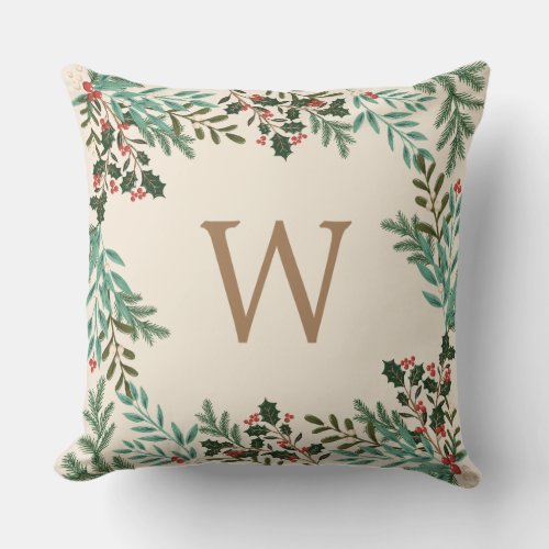 Enchanting Classic Elegance Christmas Holiday Throw Pillow