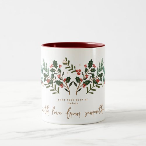 Enchanting Classic Elegance Christmas Holiday Two_Tone Coffee Mug
