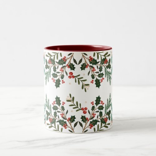 Enchanting Classic Elegance Christmas Holiday Two_Tone Coffee Mug
