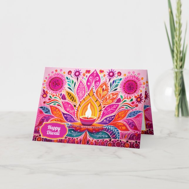 Enchanting Diwali: A Festival of Light Holiday Card (Front)