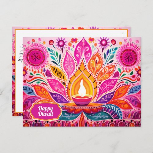 Enchanting Diwali A Festival of Light Postcard