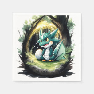 Enchanting Dragon Baby Shower Napkins