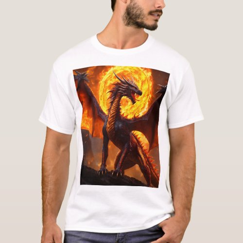 Enchanting Dragon Dreams Watercolor Wash T_Shirt 