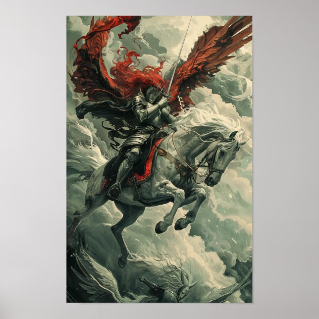 Enchanting Dragon Rider Fantasy Poster (Front)