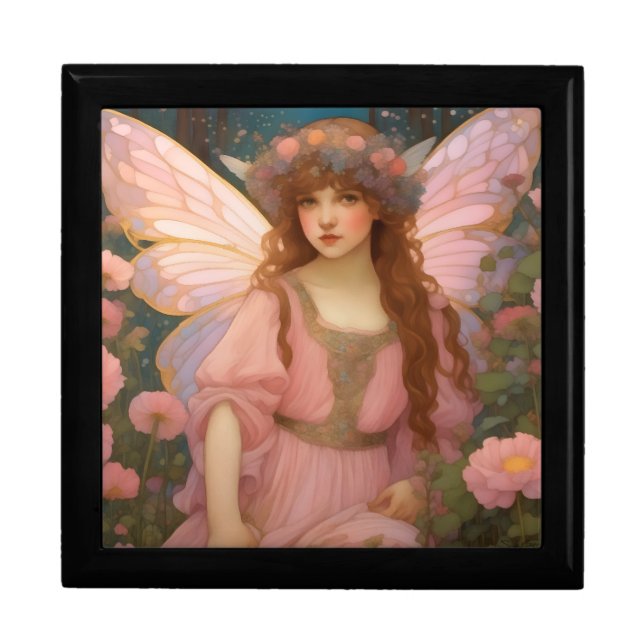 Enchanting Dreams: A Whimsical Pink Fairy Portrait Gift Box (Front)