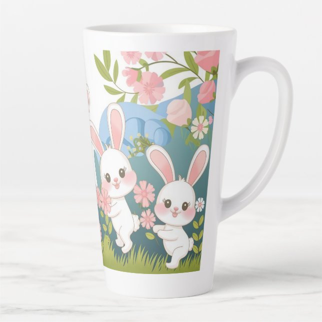 Enchanting Easter celebration design Latte Mug (Right)
