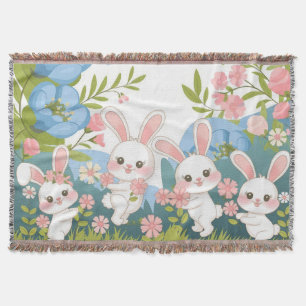 Enchanting Easter celebration design Throw Blanket