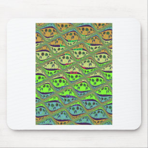 Enchanting Eclectic Garden Checkered Floral Beauty Mouse Pad