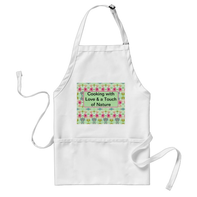 Enchanting Eclectic Garden: Diverse Floral Beauty Adult Apron (Front)