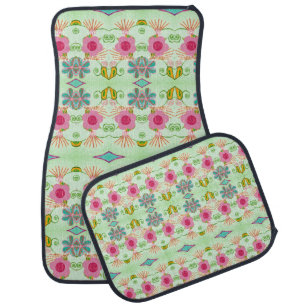 Enchanting Eclectic Garden: Diverse Floral Beauty Car Floor Mat