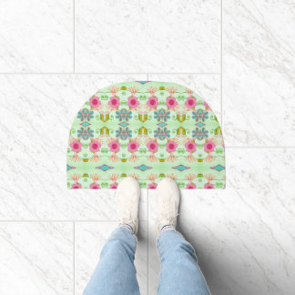 Enchanting Eclectic Garden: Diverse Floral Beauty Doormat