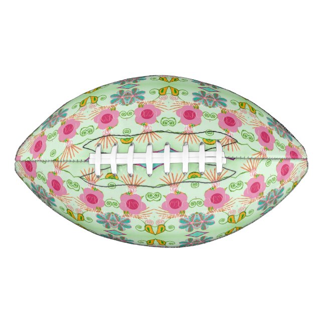 Enchanting Eclectic Garden: Diverse Floral Beauty Football (Front)