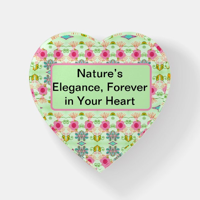 Enchanting Eclectic Garden: Diverse Floral Beauty Paperweight (Front)