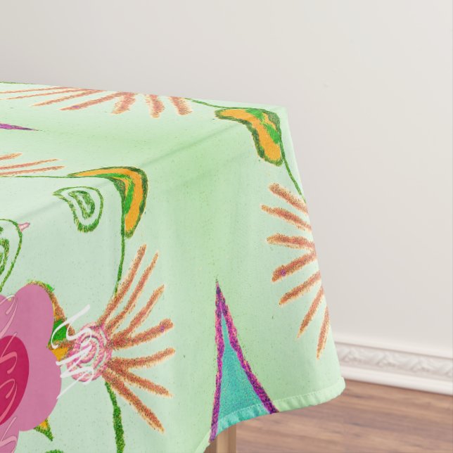 Enchanting Eclectic Garden: Diverse Floral Beauty Tablecloth (In Situ)