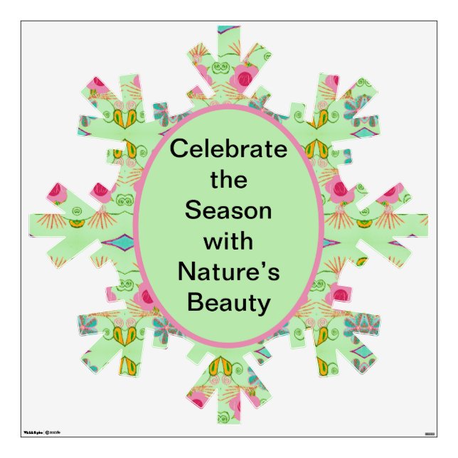 Enchanting Eclectic Garden: Diverse Floral Beauty Wall Decal (Front)