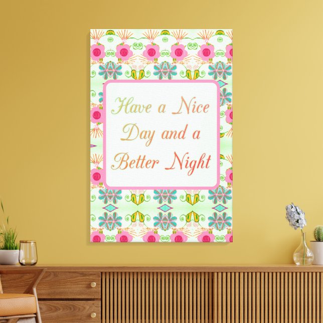 Enchanting Eclectic Garden: Revel in the Beauty Canvas Print (Insitu(LivingRoom))