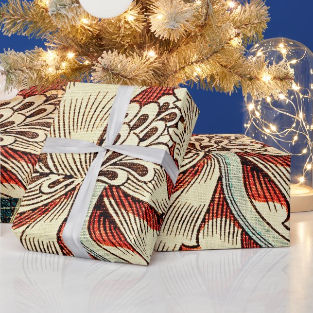 Enchanting Elegance: Honeysuckle - Vintage Wrapping Paper (Holidays)