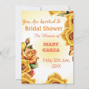 Enchanting Elegance: Personalized Bridal Shower   Invitation