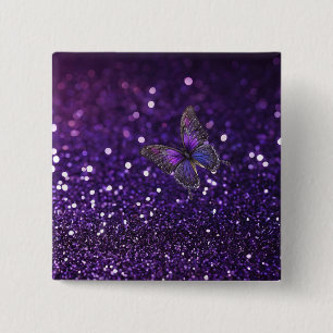 Enchanting Elegance: The Purple Sparkly Butterfly Button