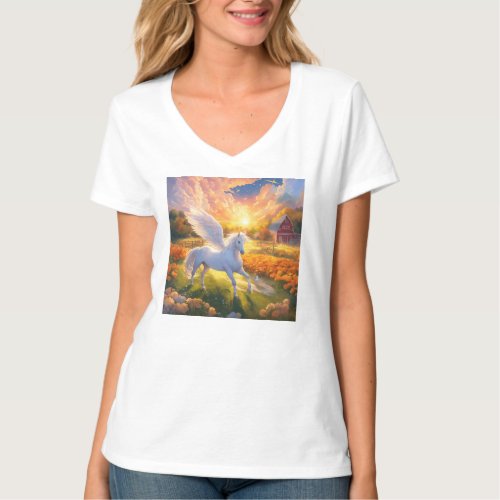 Enchanting Elegance Unicorn Dreams Womens Tee T_Shirt