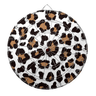 Enchanting Elegant Natural Leopard Patterns Dart Board