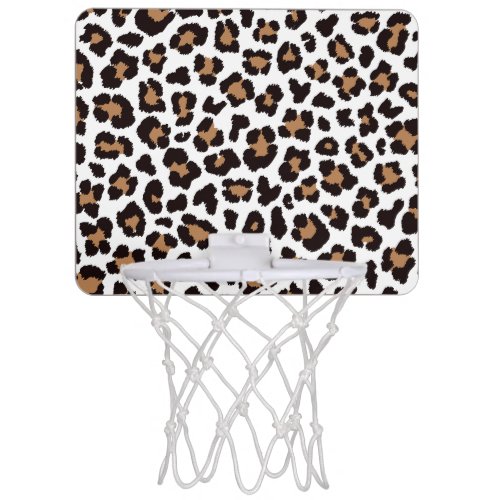 Enchanting Elegant Natural Leopard Patterns Mini Basketball Hoop