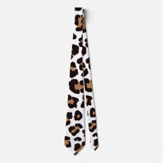 Enchanting Elegant Natural Leopard Patterns Neck Tie
