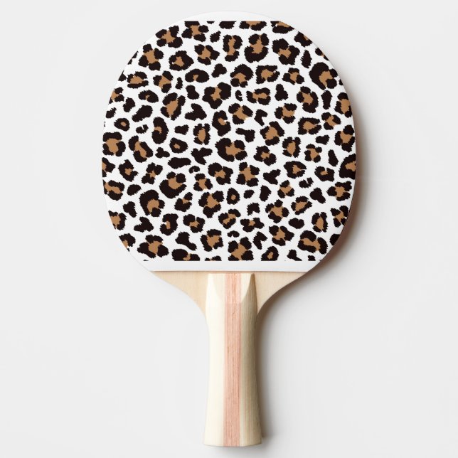 Enchanting Elegant Natural Leopard Patterns Ping Pong Paddle (Front)
