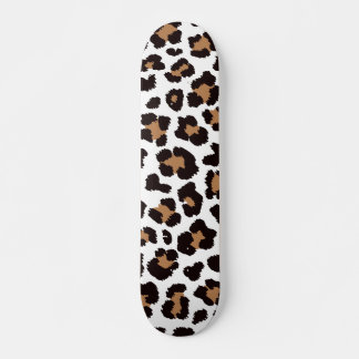 Enchanting Elegant Natural Leopard Patterns Skateboard
