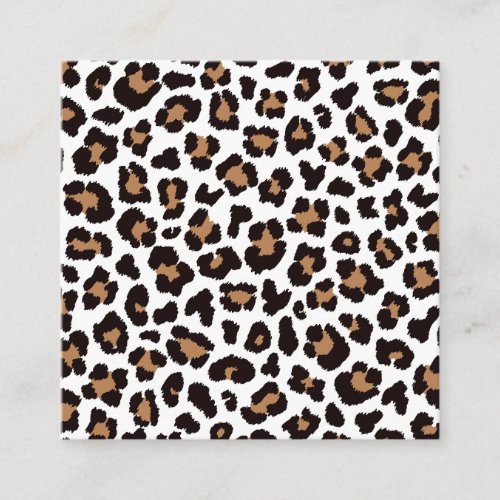 Enchanting Elegant Natural Leopard Patterns Square Business Card