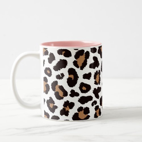 Enchanting Elegant Natural Leopard Patterns Two_Tone Coffee Mug