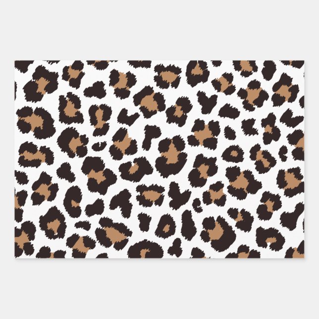 Enchanting Elegant Natural Leopard Patterns Wrapping Paper Sheets (Front 2)