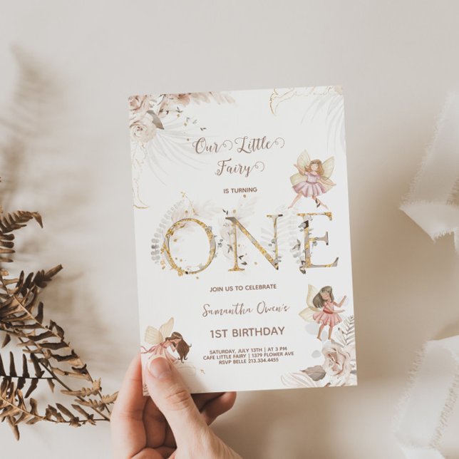 Enchanting Fairies 1st Birthday Invitation (Creator Uploaded)