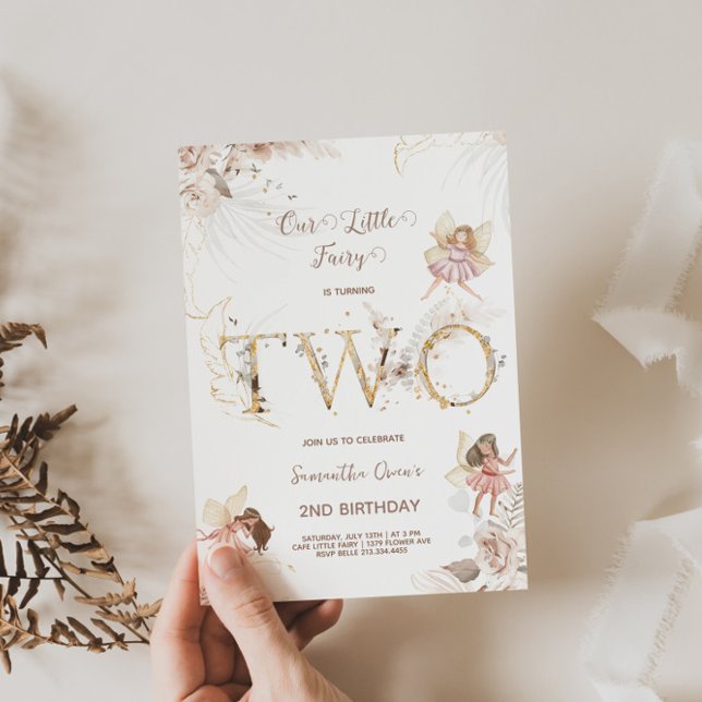Enchanting Fairies 2nd Birthday Invitation (Creator Uploaded)
