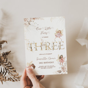 Enchanting Fairies 3rd Birthday Invitation