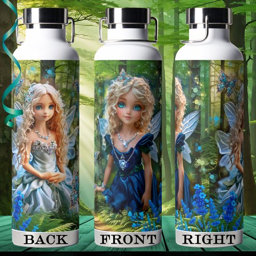 Enchanting Fairies Forest Butterfly Water Bottle