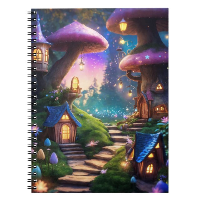 Enchanting Fairy House Fantasy Magical Forest Notebook (Front)