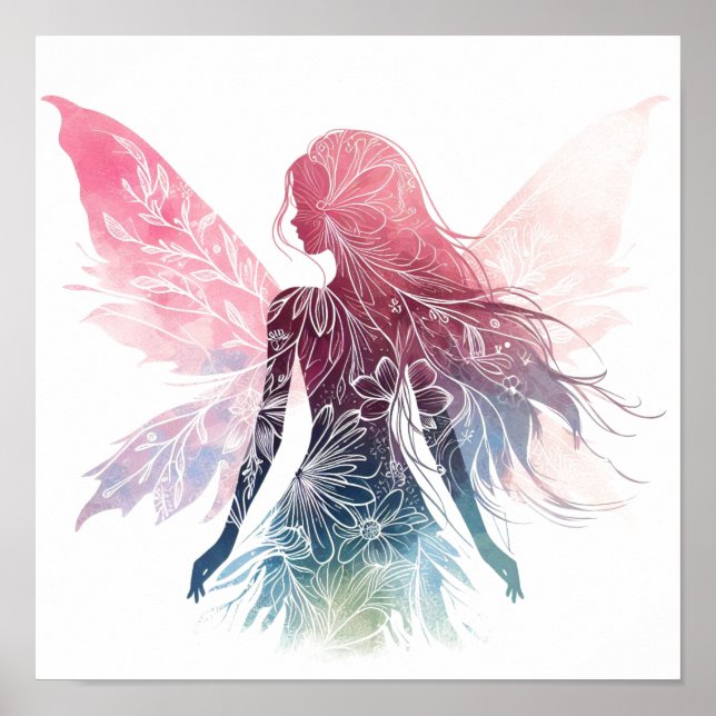 Enchanting Fairy Silhouette Poster (Front)