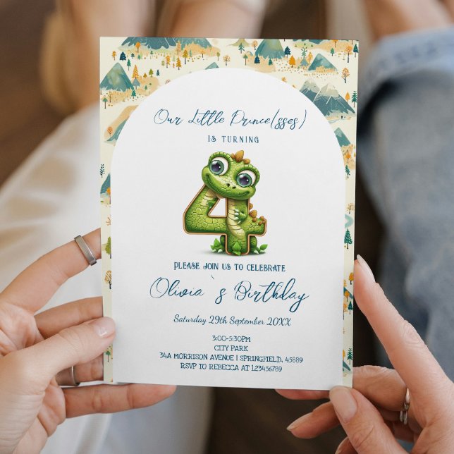 Enchanting Fairy Tale 4th Birthday Party Invitation (Creator Uploaded)