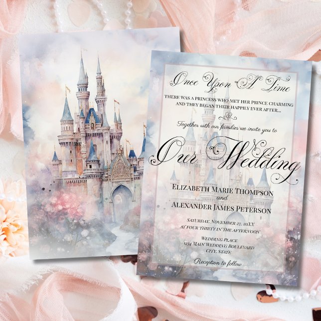Enchanting Fairy Tale Castle Our Wedding  Invitation (Creator Uploaded)
