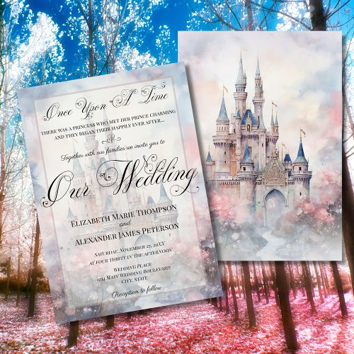 Enchanting Fairy Tale Castle Our Wedding  Invitation