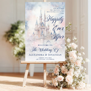 Enchanting Fairy Tale Castle Wedding Welcome Sign