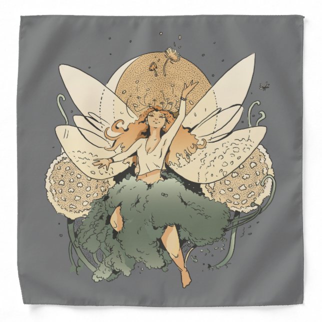 Enchanting Fairy – Whimsical Fantasy Art Bandana (Front)