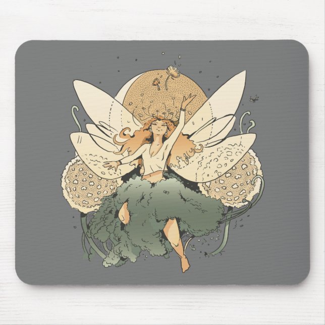 Enchanting Fairy – Whimsical Fantasy Art Mouse Pad (Front)