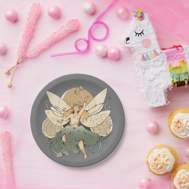 Enchanting Fairy – Whimsical Fantasy Art Paper Plates (Party)