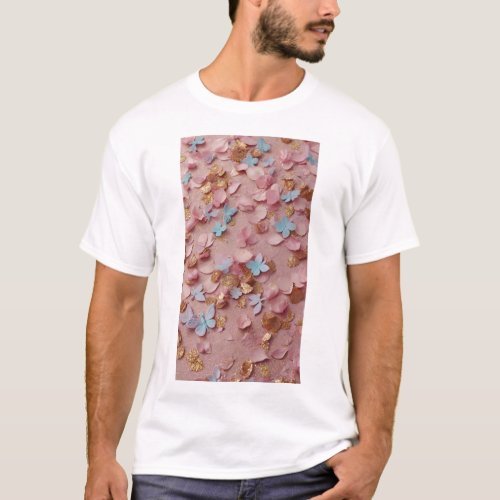 Enchanting Fairytale Whispers Glitter and Petal T_Shirt
