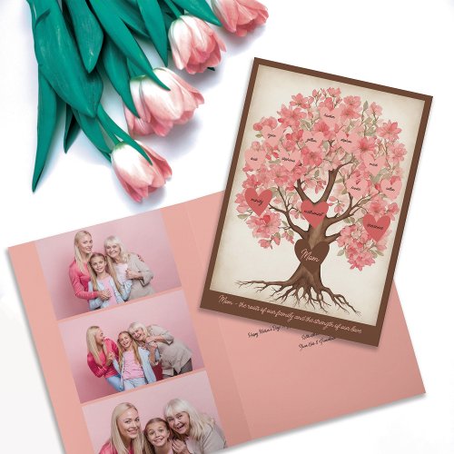 Enchanting Family Tree Photo Mothers Day Card
