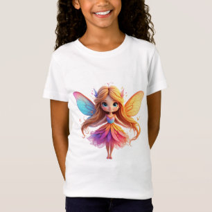 Enchanting Fantasy Fairy with Colorful Wings T-Shirt
